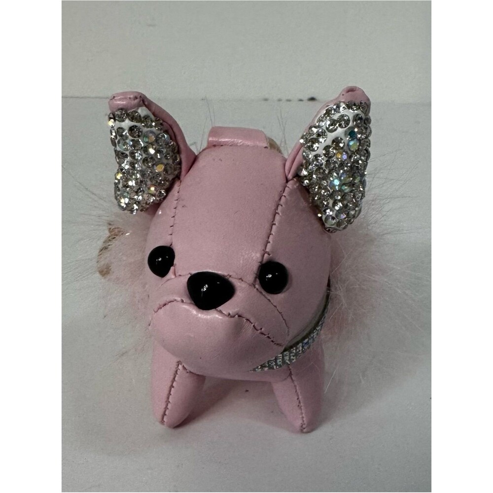 Natasha Pink Rhinestone Ear Puppy Charm